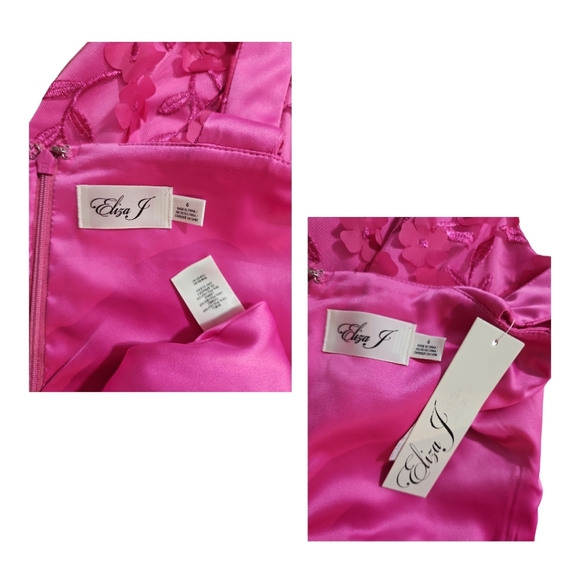 Eliza J Women's Sleeveless V-Neck Fit & Flare Pink Midi Dress - Picture 11 of 13